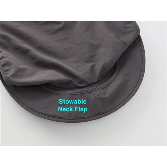 Outdoor UPF50+ Mesh Sun Hat Wide Brim Fishing Hat with Neck Flap Sun Hat for Men - Picture 6 of 7